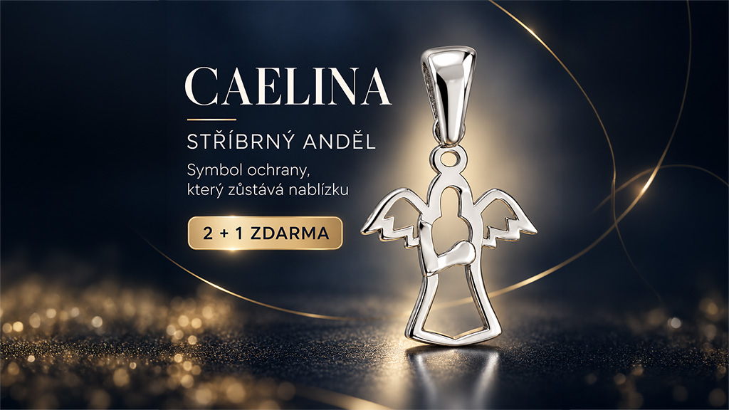Stříbrný přívěsek anděl Caelina (5)